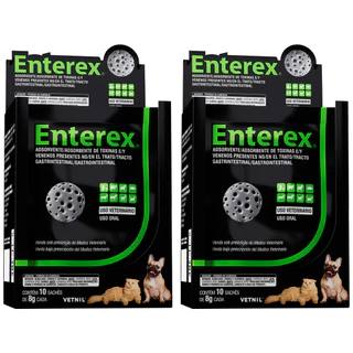 Enterex Sachês 8g - 10 Sachês - Vetnil - 2 Unidades