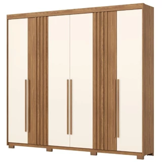 Guarda Roupa / Roupeiro Henn D325 6 Portas 4 Gavetas 230x252x48cm