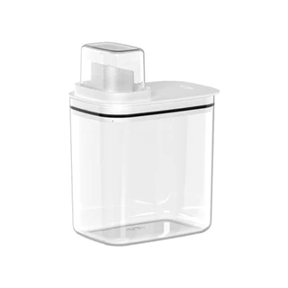 Dispenser Com Medidor 1,5L Para Sabão em Pó Lavanderia Limpeza Flow Branco - Ou