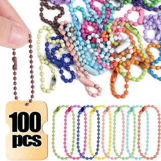 Cores 10cm Correntes De Contas De Esferas Diy Chaveiro Porta-Chaves Etiquetas De Mão Pulseira Conector Jóias Encontrando Acessórios Atacado