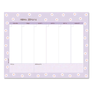 Bloco semanal margaridas em Oferta na Shopee