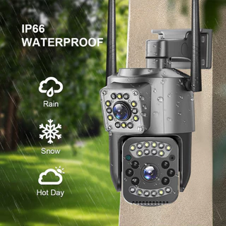 V380pro 8MP 4K Câmera CCTV PTZ De Segurança De Alarme De Movimento De Lente Dupla Para Ambientes Externos Rede Com Cartão TF De Áudio De Vigilância