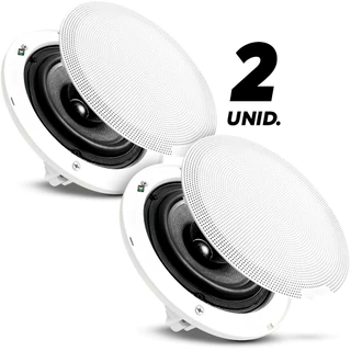 Par Alto Falante Arandela 6 Pol 8 Ohm 80W Taramps Som Ambiente Teto