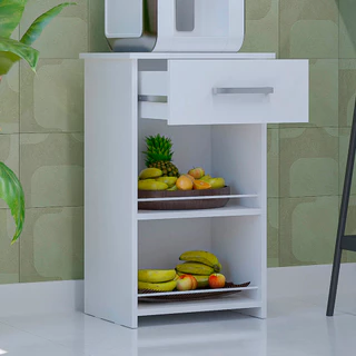 Armário para Bebedouro 1 Porta 2 Prateleiras Organizador Multiuso