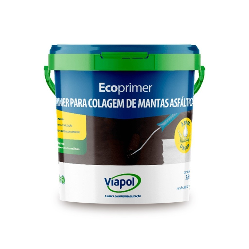 Primer Viapol Ecoprimer Para Manta Asfáltica Galão 3,6 Litros | Shopee ...