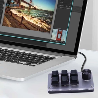 6 Tecla 1 Teclado De Programação Macro Jogo Mecânico RGB [kvans.br]