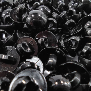 Botão de costura pezinho preto 11.5mm 50un artesanato