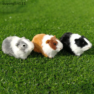 (duyonglin111) Simulação Fur Guinea Pig Plush Doll Hamster Toy Pelúcia De Porco Animal Macia Para Crianças Presente De Aniversário Novo
