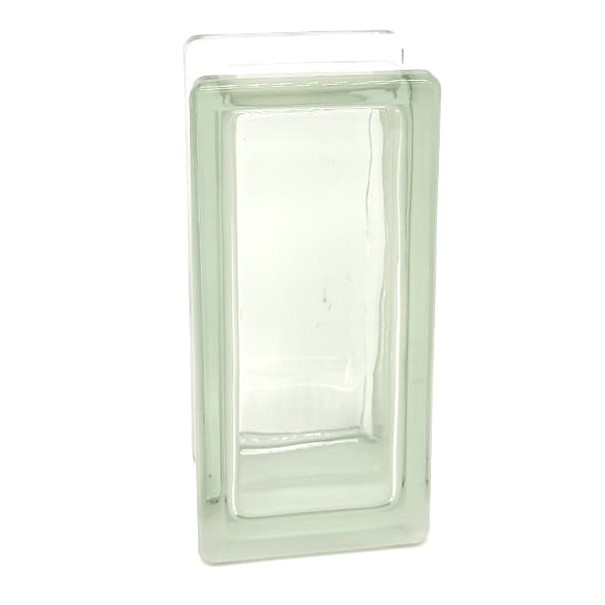 1/2 BLOCO DE VIDRO TRANSPARENTE LISO 19X9X8CM - CLEARVIEW