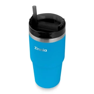 Copo Termico Zinnia ZR120, 600ml, Com Canudo, Azul, ZNC-ZR120-BU01