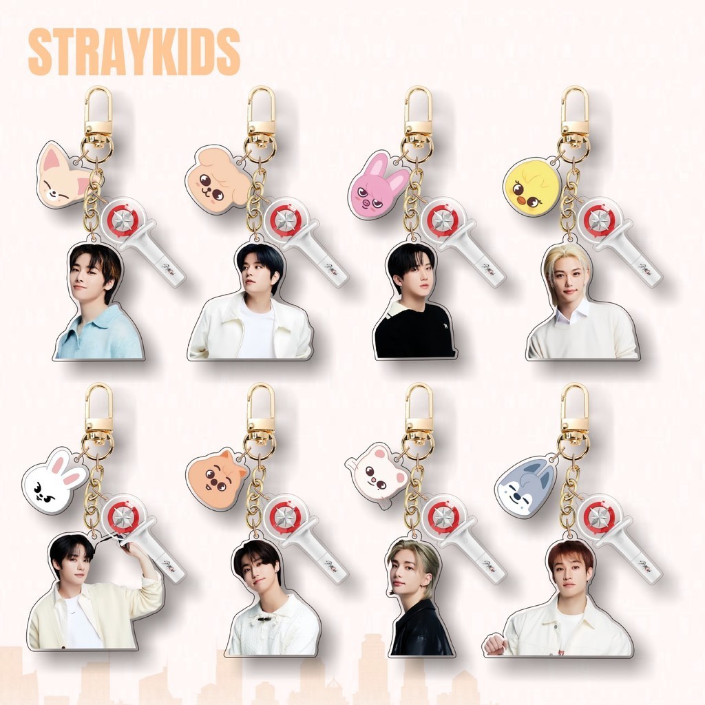 Kpop Straykids Chaveiro Acrílico Porta-Chaves SKZ Encanta Saco