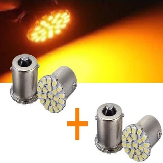 Kit 4 Lampadas Led seta ambar Automotivo 12v 1 Polo 22 Leds