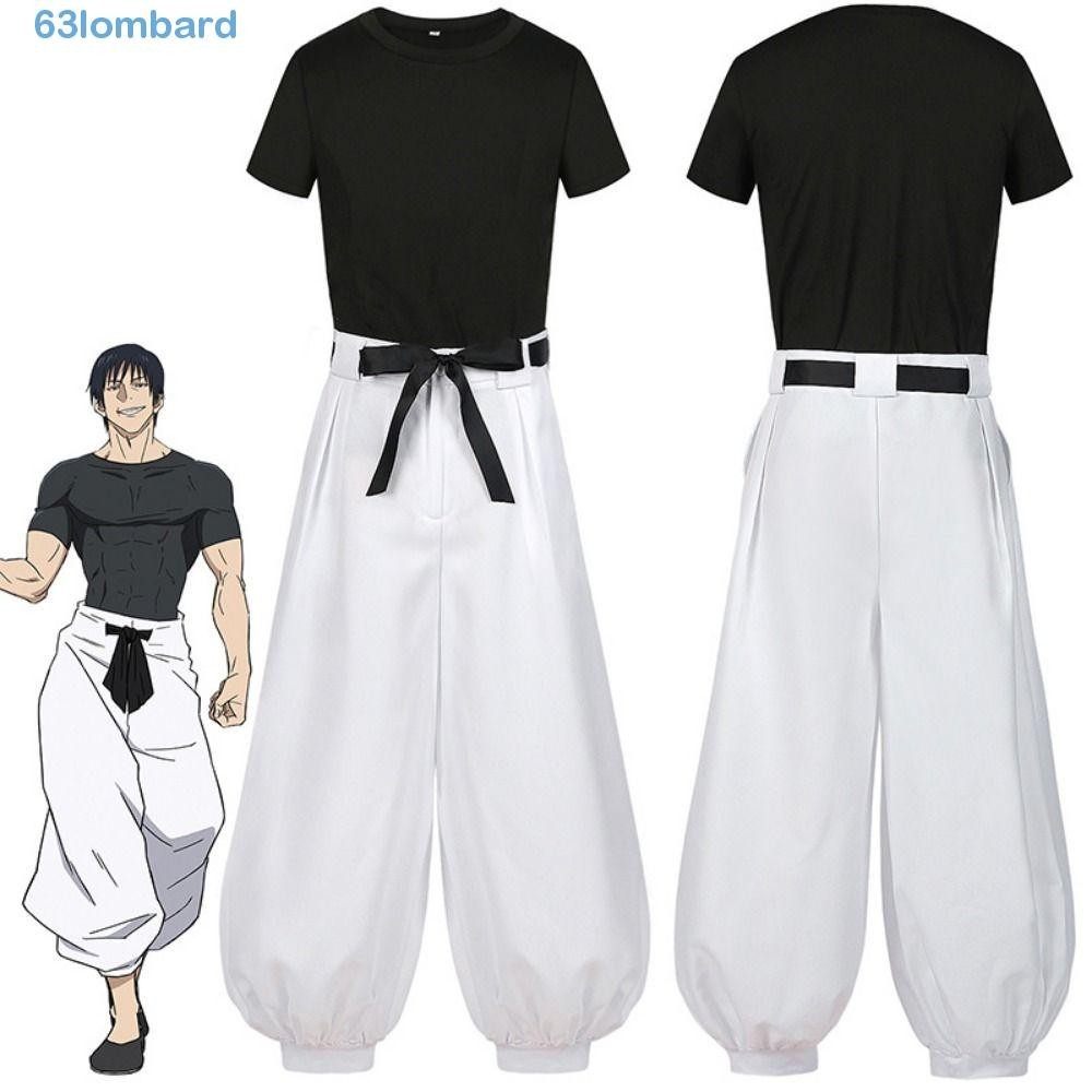 LOMBARD Toji Fushiguro Cosplay , Anime Jujutsu Kaisen Preto Traje Manga ...