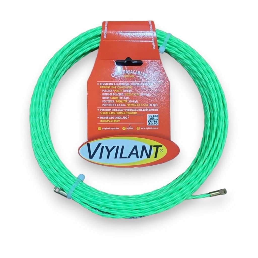 SONDA PASSA FIO VERDE VIYLANT 10M, 3 MM EM POLIESTER
