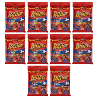 Kit 10 Un Bifinhos Petisco Cães Snacks Bifitos Colosso 65 Gr em Oferta na Shopee