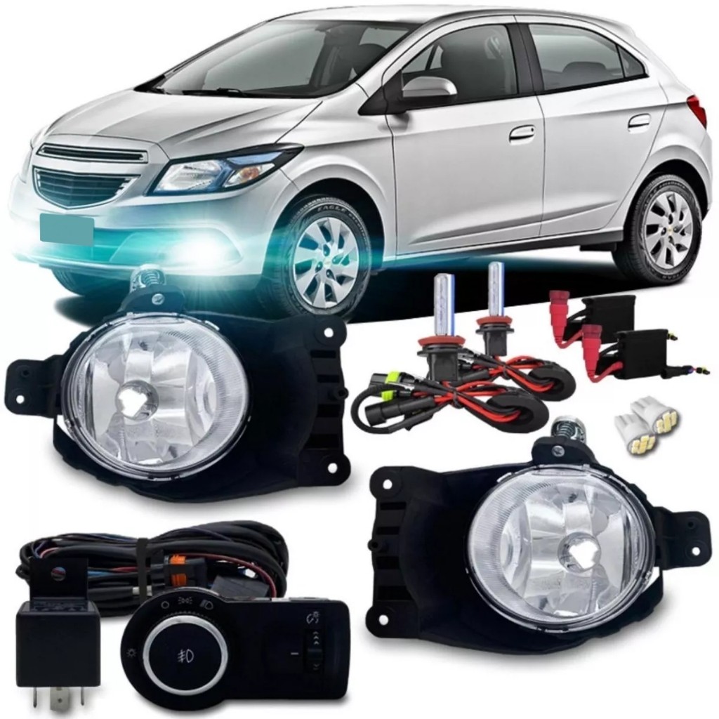 Kit Farol Milha Neblina Auxiliar Onix Prisma Lt Ltz 2012 2013 2014 2015 ...