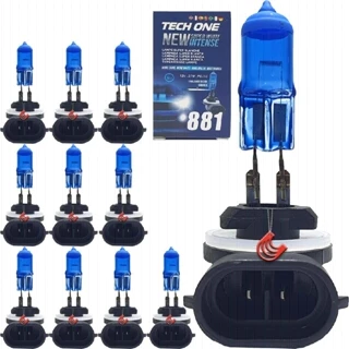 Kit com 10 Lampadas H27/2 881 Halogenas Original para Carro Automotiva 12v 8500K em Oferta na Shopee