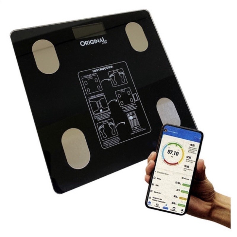 Balança Corporal digital Bluetooth BIOIMPEDANCIA | Shopee Brasil