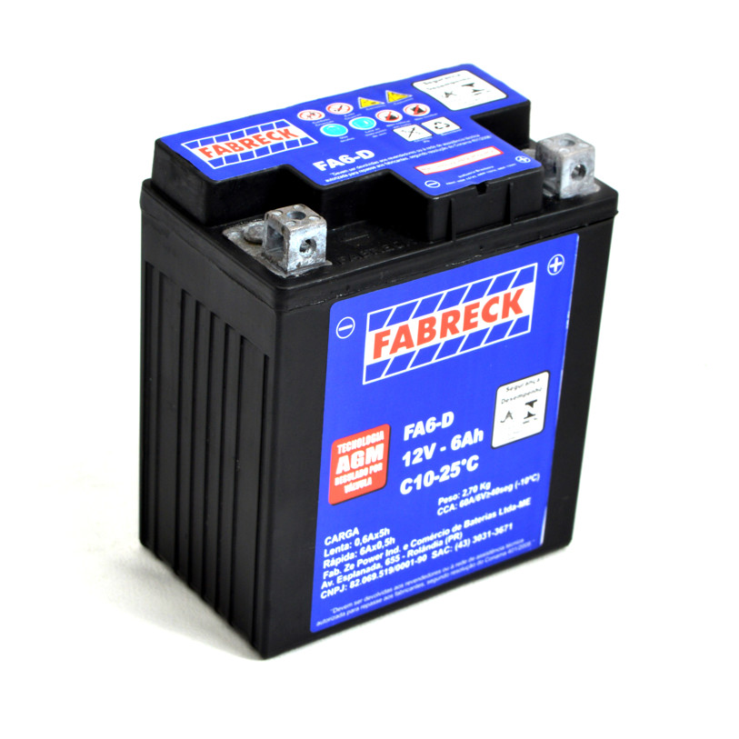 Bateria FA6-D 6Ah Fabreck Honda CBR 300 Todos | Shopee Brasil