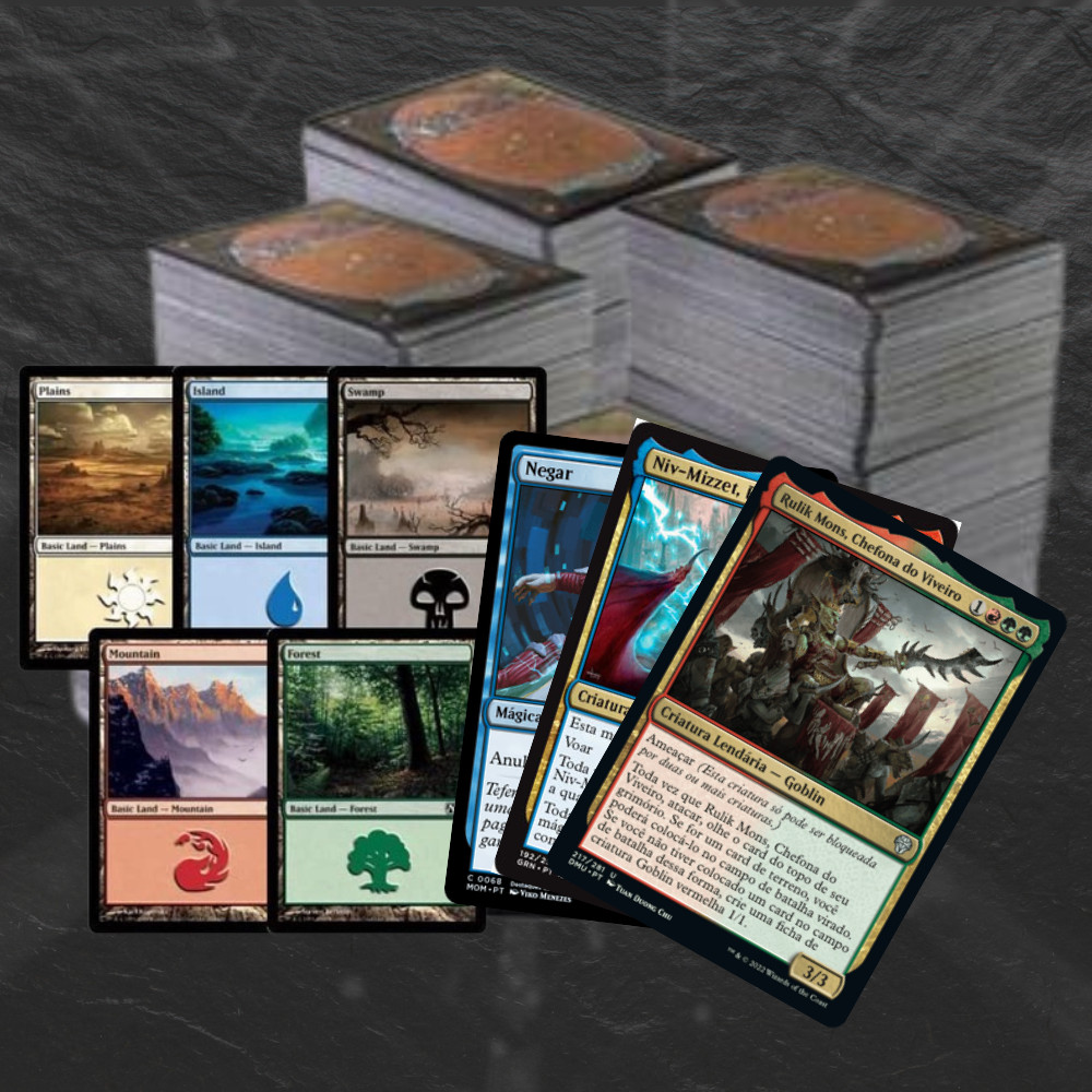 Super lote de 200 cartas de Magic + 40 terrenos básicos - Faz a Boa!