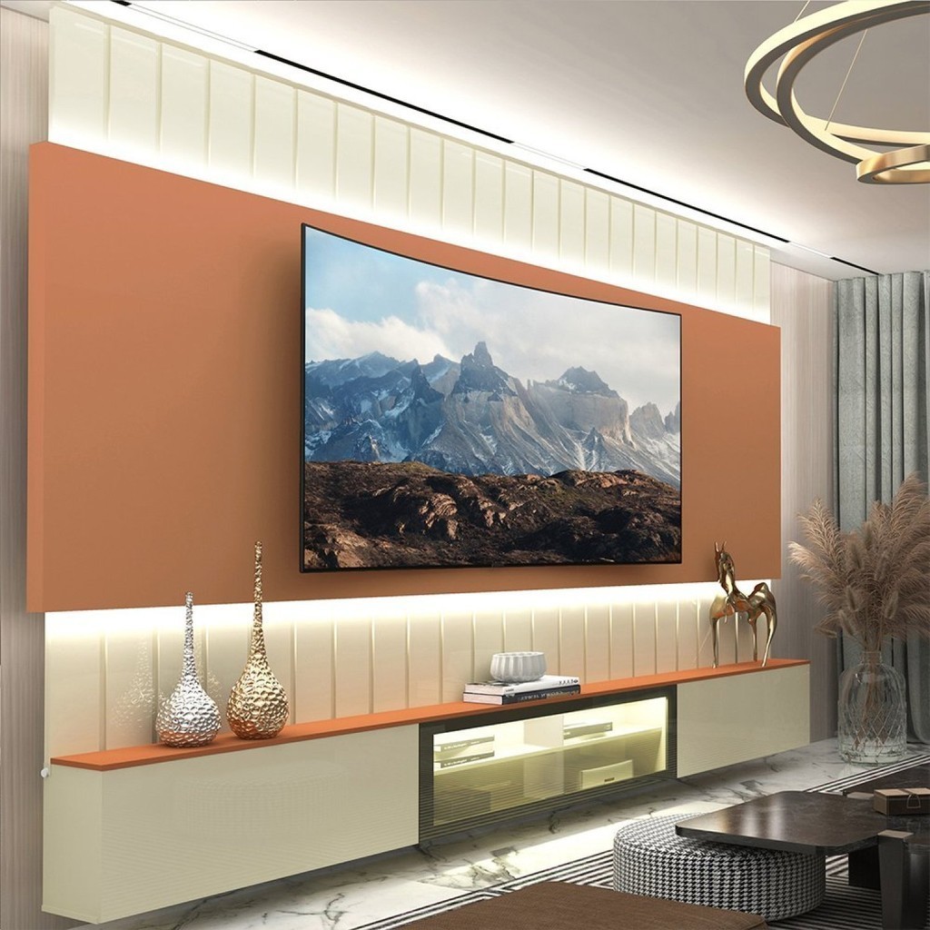 Estante Home para Tv até 85 Polegadas com Led 260cm Soberano Reflecta