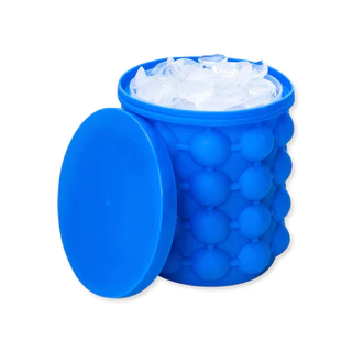 Balde Forma De Gelo Rapido Silicone Ice Magic Cube Ice Genie Compacto Faz Até 40 Cubos De Gelo Utensilio de Cozinha