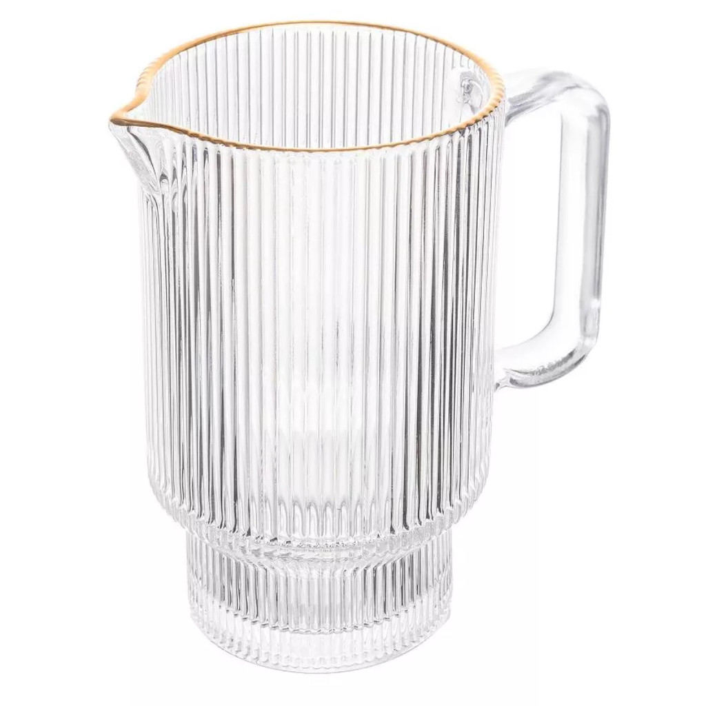 Jarra de Cristal 900ml Com Fio De Ouro Lines Wolff