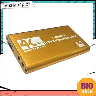 Placa De Captura De Vídeo Compatível Com HDMI 4K , USB3.0 1080P 60FPS Gravador Para Jogos Em Fluxo Contínuo E Transmissão