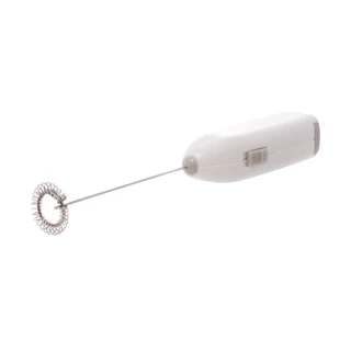 Mini Mixer Elétrico para Bebidas de Inox e Plástico Branco
