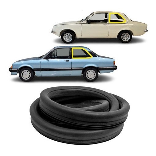 Borracha Vidro Lateral Janela Fixa Chevette Sedan Todos