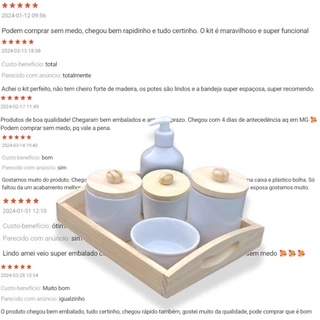Kit Bebê Encantador Bandeja Pinus com 6 Acessórios de Porcelana para uma Rotina Especial