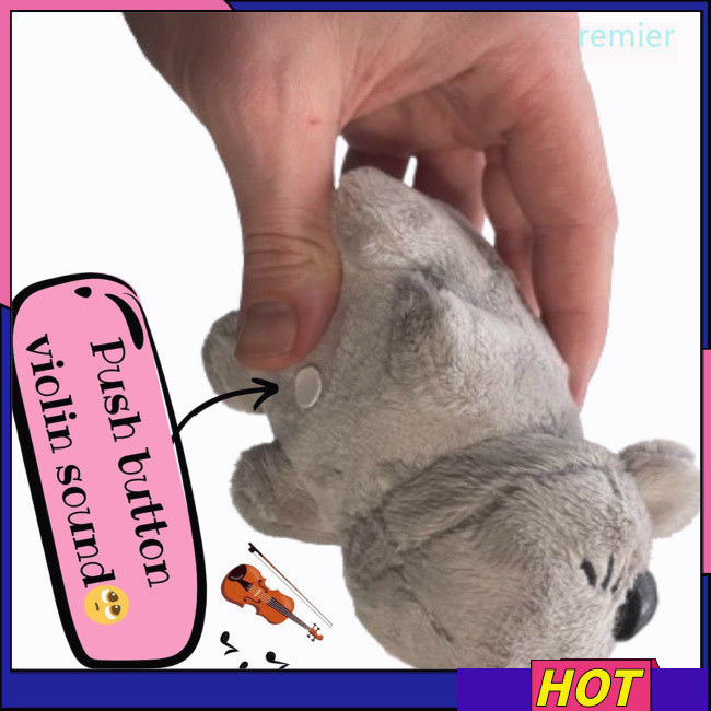 REMIER Boneca De Brinquedo De Hamster Triste Com Bateria De Botão Construída Brinquedos De Animais Recheados Para Aniversário De Férias