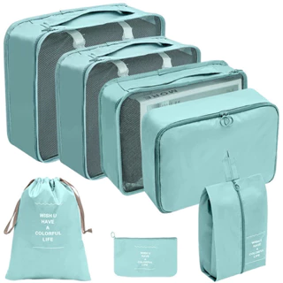 Kit 7 Pecas Bolsa Organizadoras Para Mala Roupas Bagagem Viagem em Oferta na Shopee