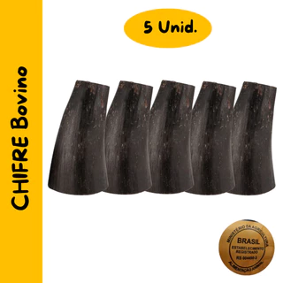 Kit 5 CHIFRE Bovino 100% Natural Para Cães Mordedor Osso