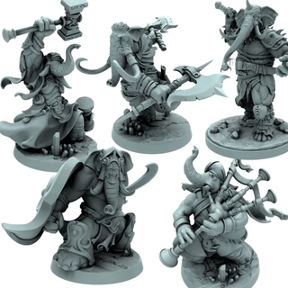 Miniaturas Loxodon Rpg Compatível D&d Dnd Dungeon & Dragons