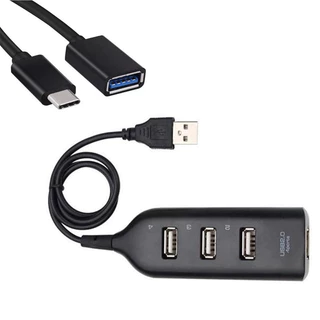 Mobilador Hub Usb 4 Portas + Otg Usb C Adaptador De Teclado Mouse Para Celular Ponto Entrega em Oferta na Shopee