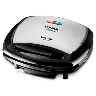 Max Grill Mondial Inox Premium 2 em 1 Preto 1200W G-07 110V
