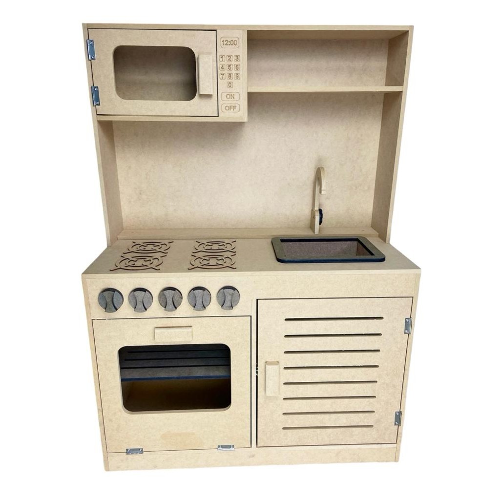 Cozinha de brinquedo infantil desmontável mdf