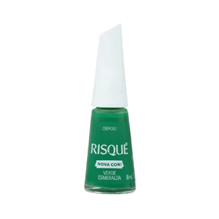 Esmalte Cremoso Verde Esmeralda Hipoalergenico Risque 8Ml