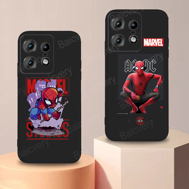 Caixa Para Motorola Edge 50 Pro 5G Spiderman Padrão De Impressão Com Design Elegante Capa Protetora De Silicone TPU Macia À Prova De Choque