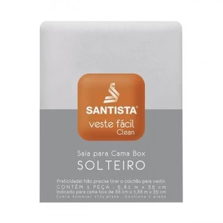 Saia para Cama Box King Lisa Veste Fácil Clean Santista