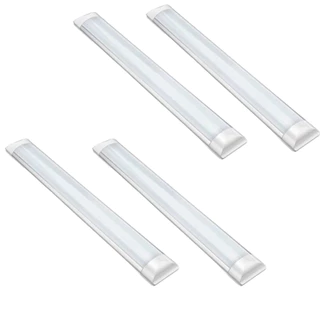 Kit Luminária LED Tampa 18w 6500K 60cm Tubular Slim Branco