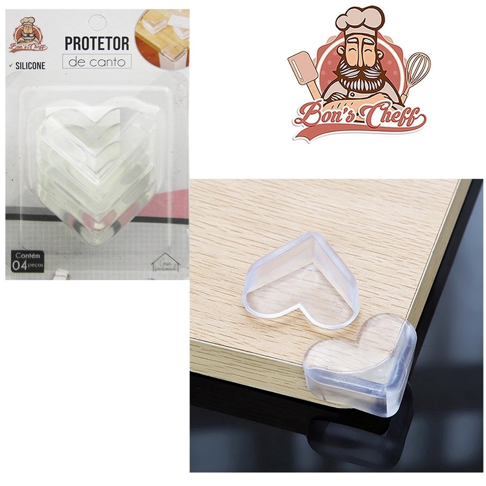 Protetor De Silicone Para Canto De Mesa Com 4 Peças | Shopee Brasil