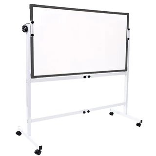 Cavalete De Rodas + Lousa Quadro Branco 120x90 Soft Premium Preto