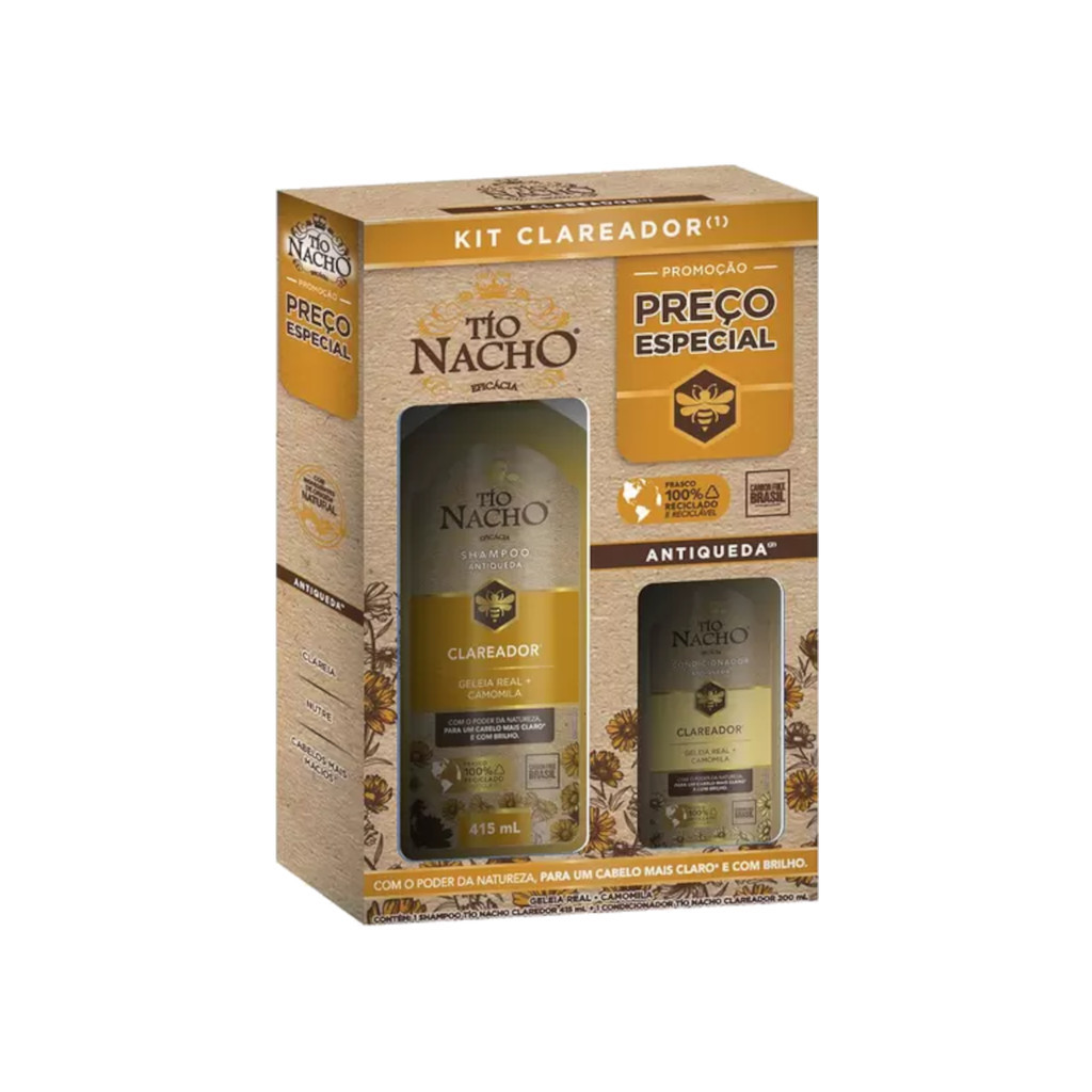 Kit Clareador Tio Nacho Shampoo 415ml + Condicionador 200ml