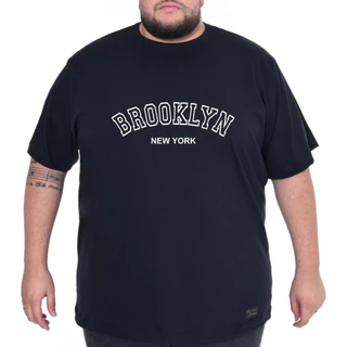 Camiseta Masculina Plus Size Broklyn 100% algodão t-shirt