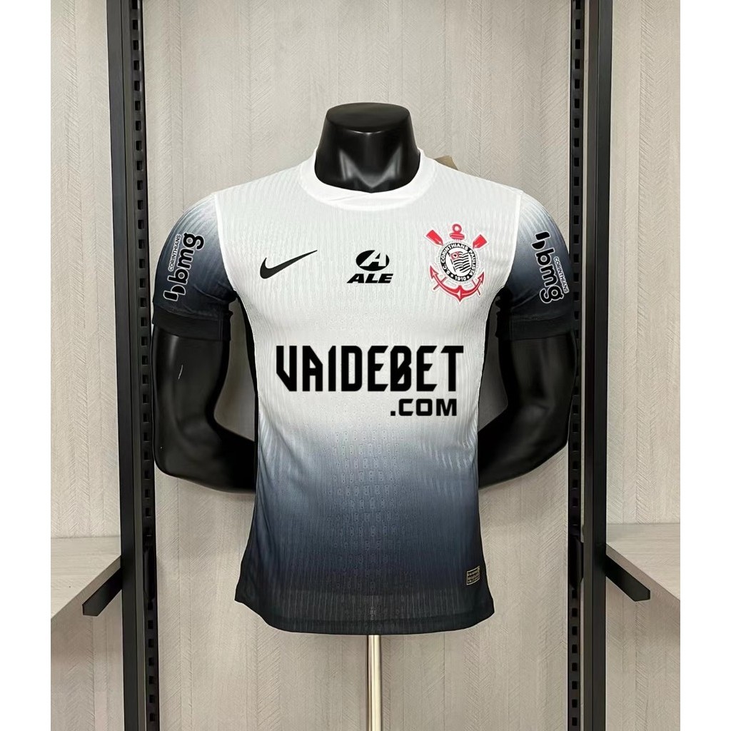 Edição Jogador Novo 2024-25 Corinthians Casa Esportes Futebol Camisa + Todos Os Patrocinadores