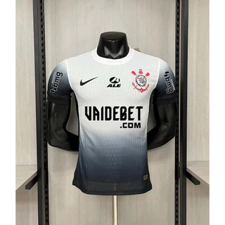 Edição Jogador Novo 2024-25 Corinthians Casa Esportes Futebol Camisa + Todos Os Patrocinadores