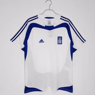 Grécia Camisa de Futebol da Grécia 2004 Temporada de Jogo Retro Top