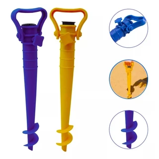 Saca Areia Furador Pressão Fixador com Suporte para Guarda Sol e Vara de Pescar Cores Sortidas - Mor